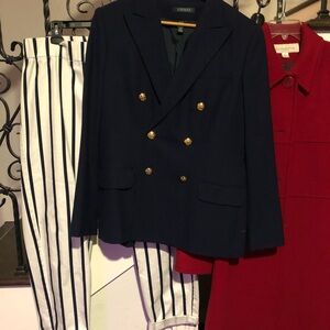 Lauren Ralph Lauren Wool Blazer in Deep Blue